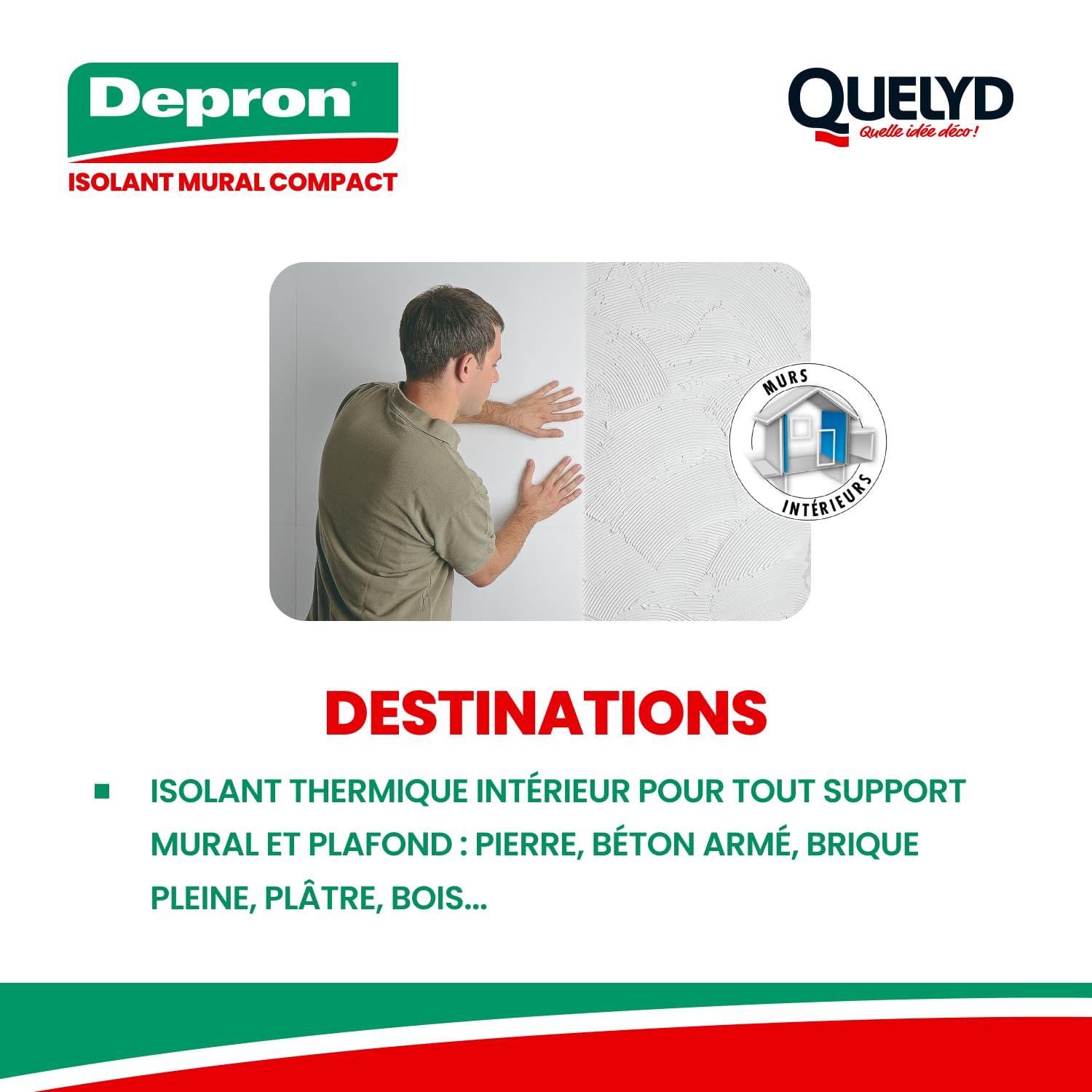 Quelyd Plaques DEPRON Format G9 – Épaisseur 9 mm – Plaque Isolation Thermique – Isolant Murs Intérieurs – Couleur : Blanc – 7 Plaques de 1 m² (100 x 100 cm)