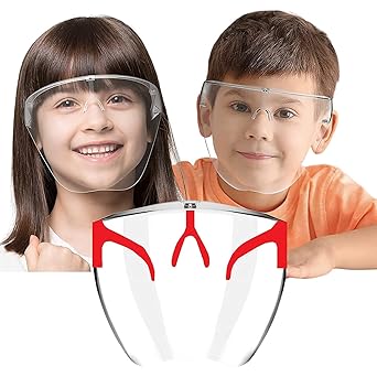 JMD KIDS Trendy Goggle Face Shield with 180? Safety Purpose II Anti-Fog With 100% Clear Vision - Unisex Fashion Protective Wear for Kids (Kids Goggle Face Shield, 1)