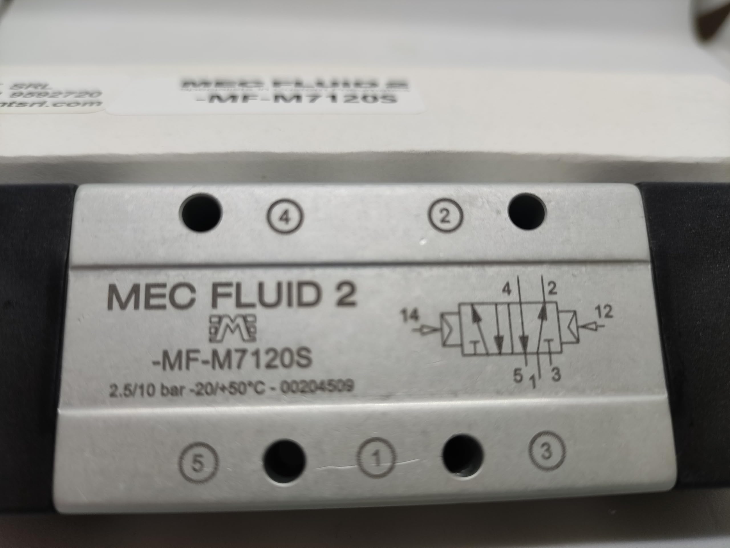 MF-M7120S MEC FLUID 2 Reifenventil 5/2 G1/8 Zoll BISTABILE VERSTÄRKTE ERSATZ UNIVER AC-7120