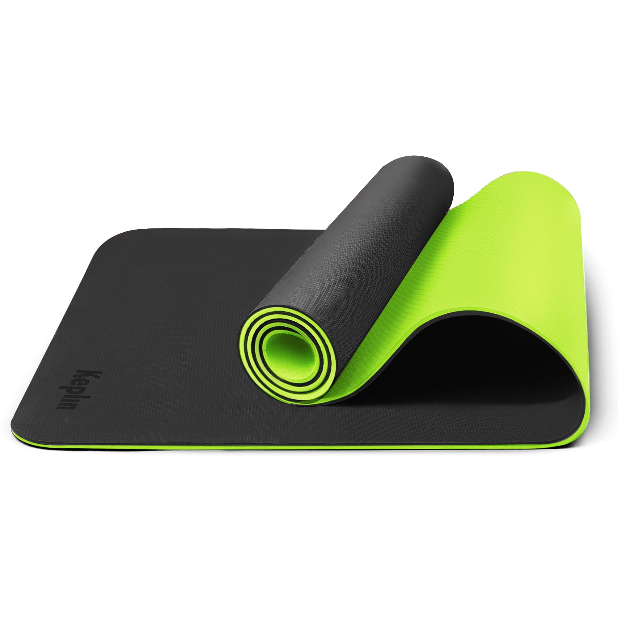 KEPLIN Yoga & Exercise Mat with Carry Strap, Large Non-Slip Comfortable Training & Workout Floor Mat for Home or Outdoor, Gym, Pilates, Gymnastics, HiiT, Stretching & Meditation