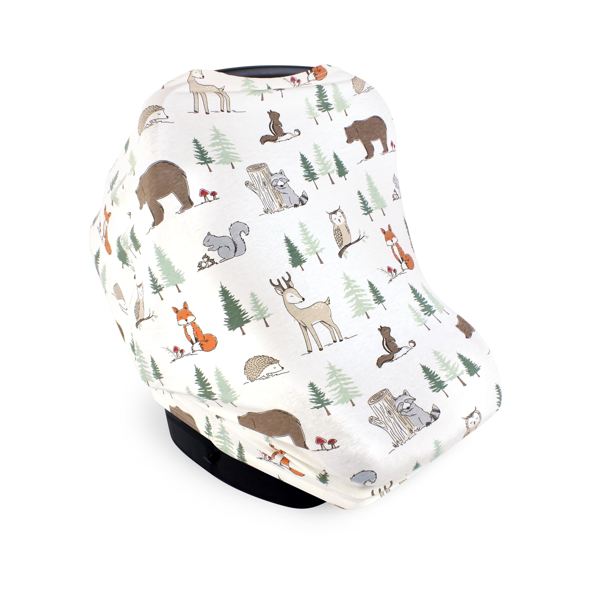 Hudson Baby Unisex Baby Multi-use Car Seat Canopy, Forest Animals, One Size
