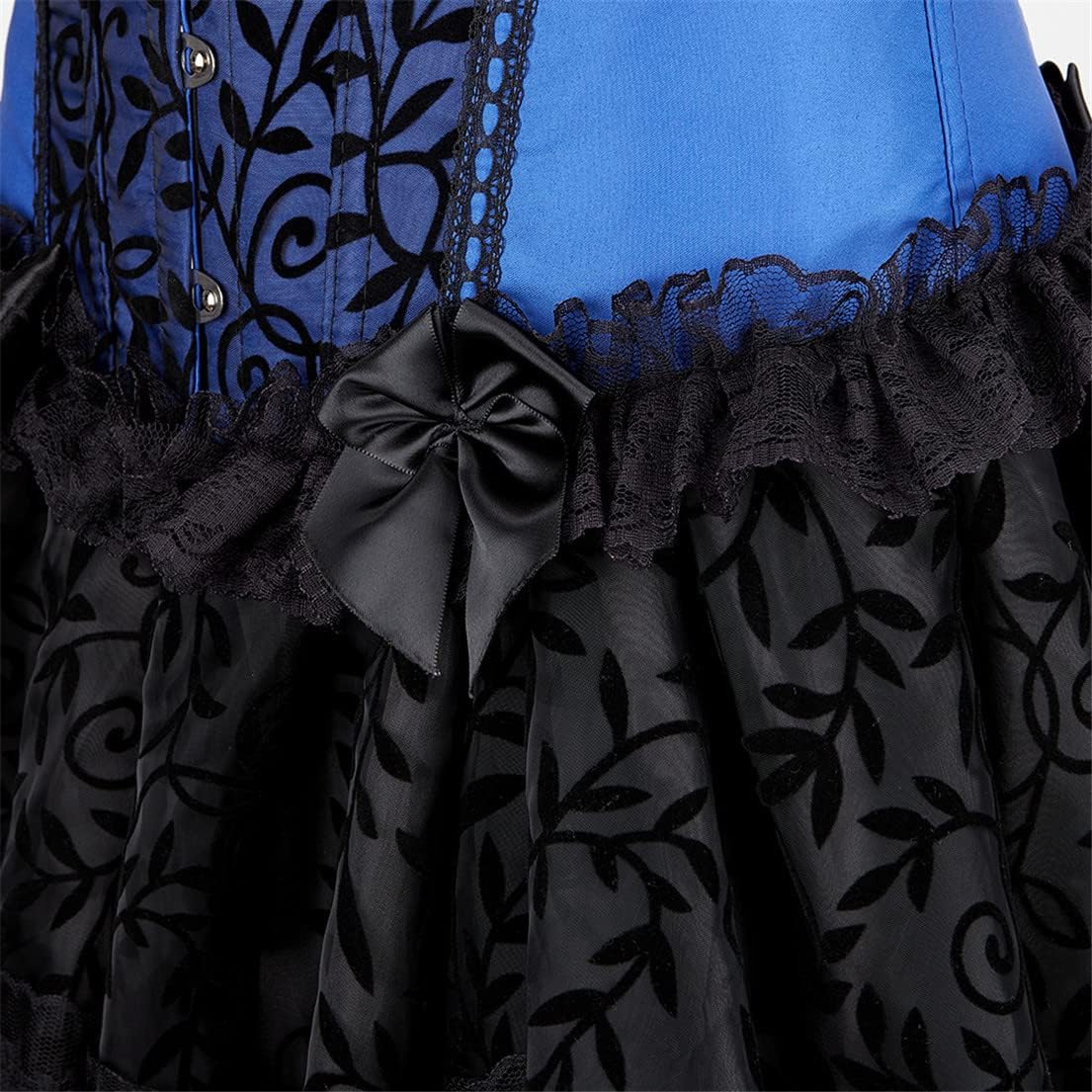 frawirshau Corset Dress Bustier Lingerie Corset Top and Steampunk Skirt Burlesque Costumes for Women Halloween Costume - Image 4