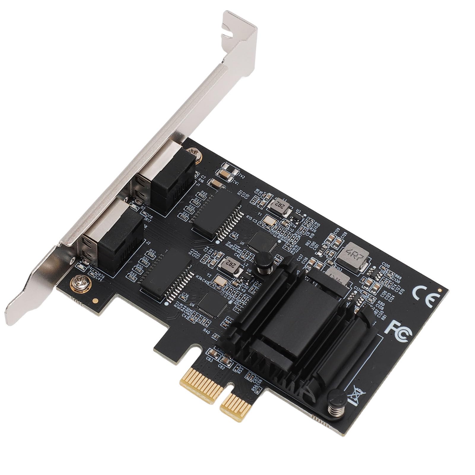 Aramox Karta Sieciowa PCIe, 2,5Gbase-T Rtl8125b Dual Port RJ45