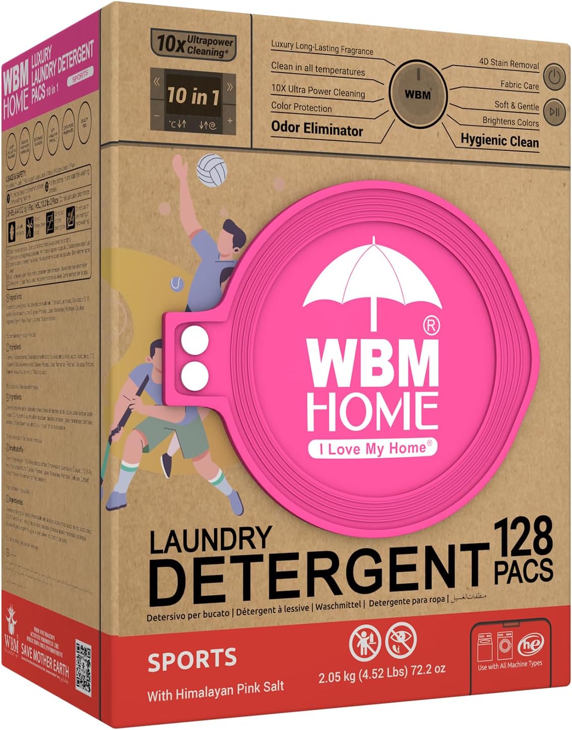 Laundry Detergent Pods, Autumn Scent – 128 Pods in Recycleable Packaging for 10x Ultra Power Cleaning, Odor Defense for Activewear & Sports Shirts