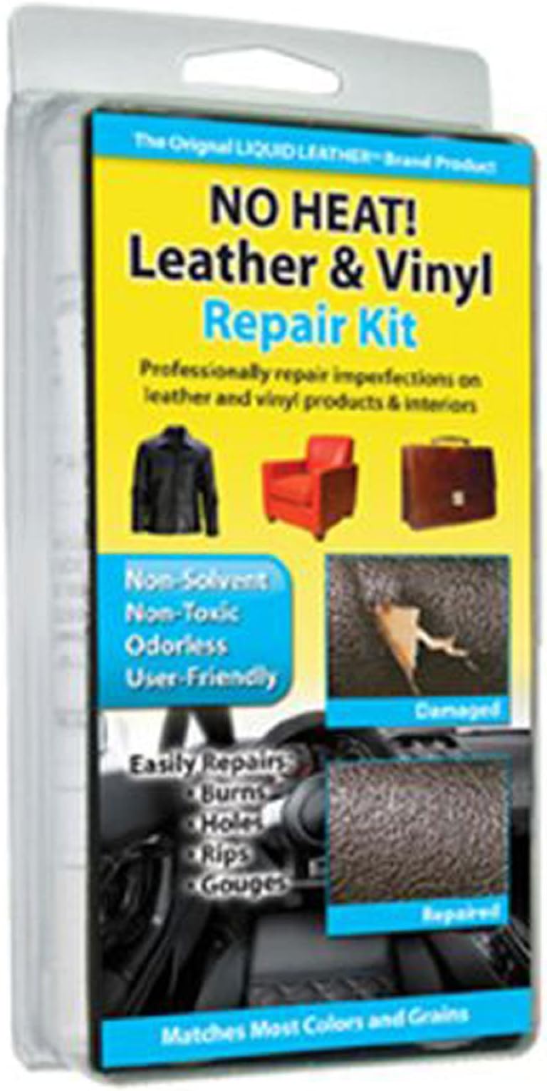 No Heat Liquid Leather & Vinyl Repair Kit Fix Holes Burns Rips Gouges