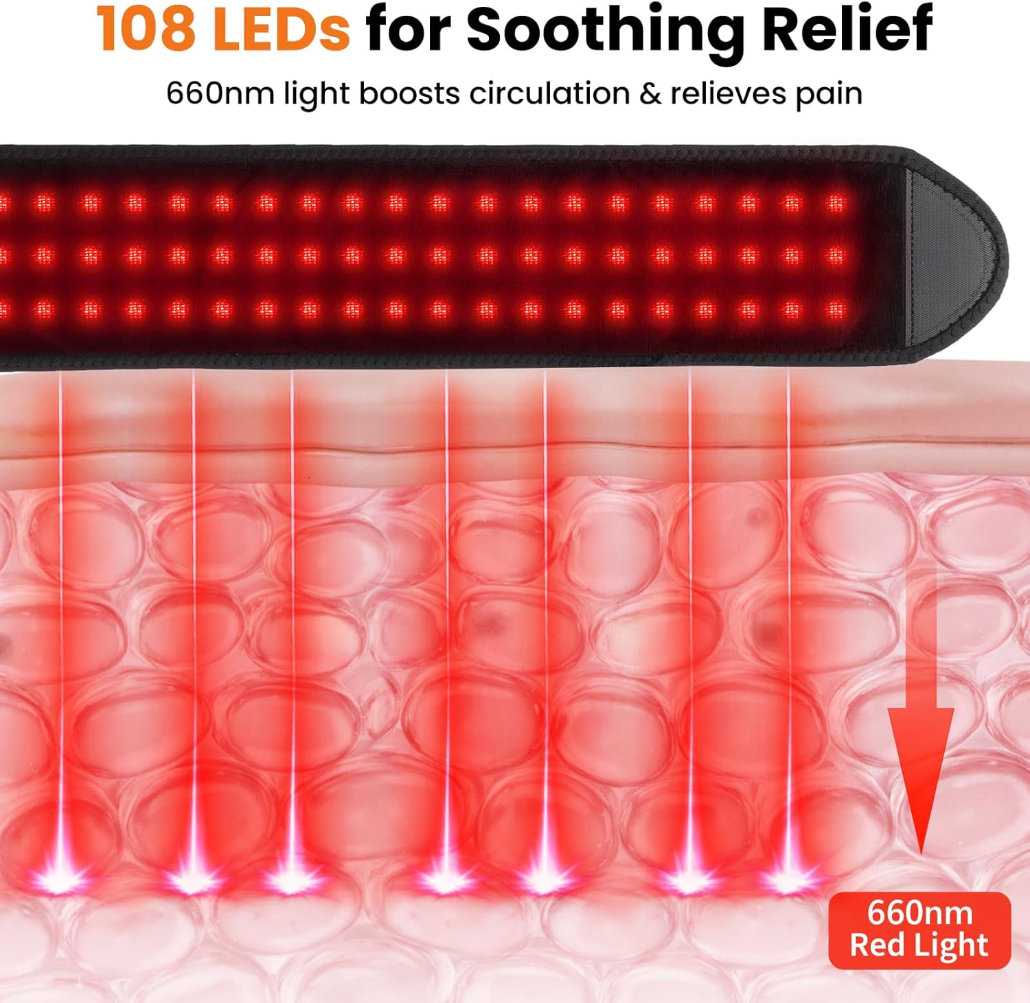 Cordless Heating Pad for Arm & Elbow for Pain Relief, 5000mAh Rechargeable Arm Heating Pad, Extra Long Arm Heating Pad Sleeve,Large Area Heated Elbow Wrap with 3 Heating Levels & Timer - Image 2