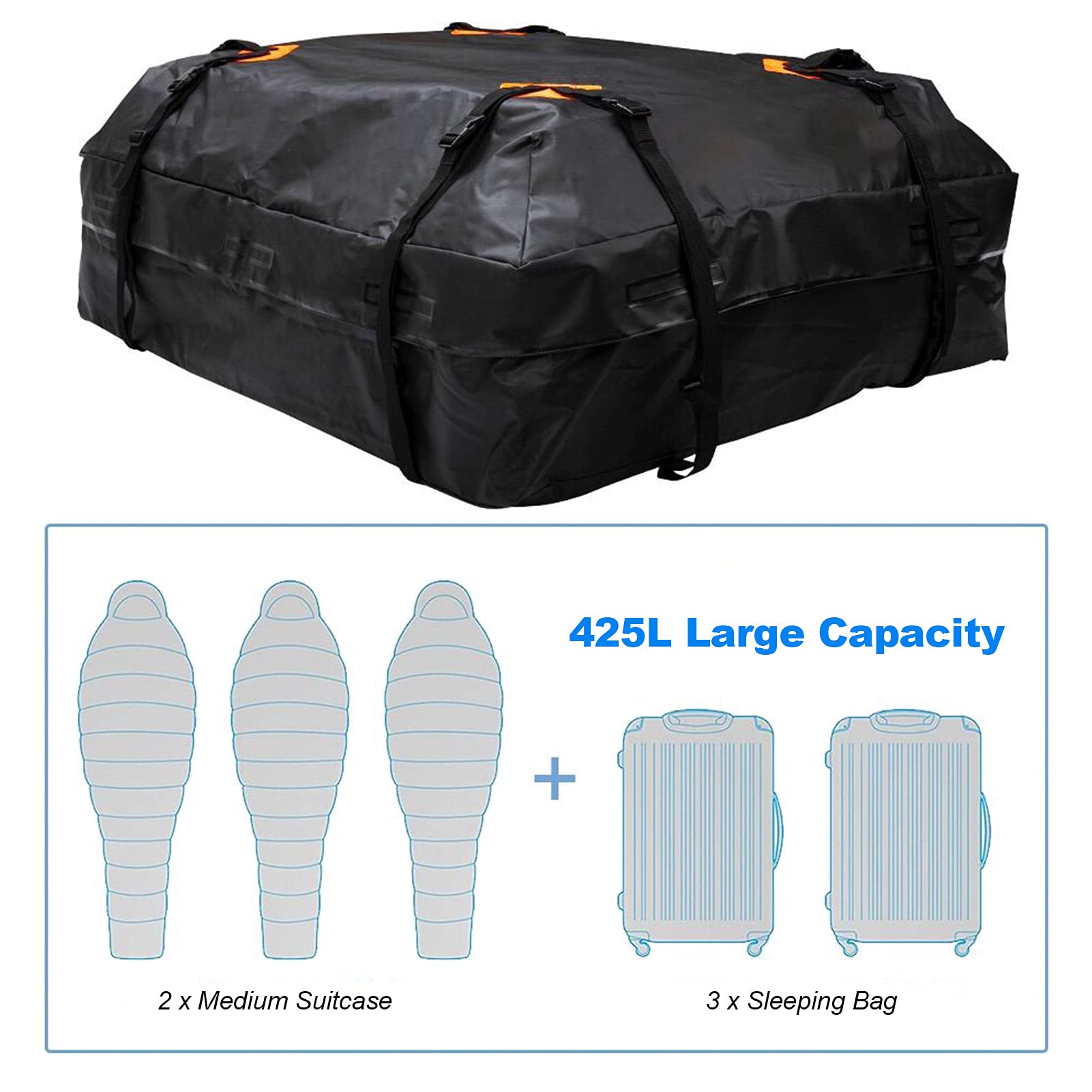Dachbox wasserdichte Frachtbeutel Auto Dach Cargo Carrier Universal Gepäck Tasche Lagerbeutel for Reisen Camping DachgepäCkträGertasche