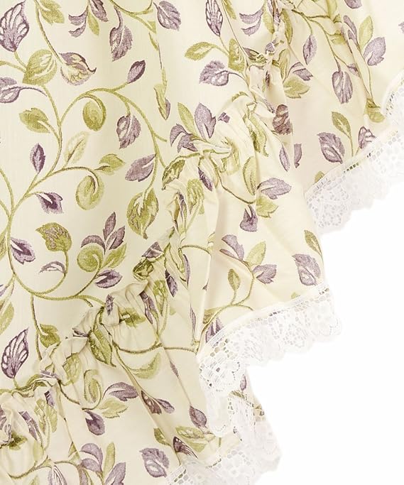 Ellis Curtain Clarice 58-by-24 Inch Ruffled Tailored Tier Curtains, Violet