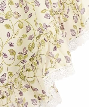 Ellis Curtain Clarice 58-by-24 Inch Ruffled Tailored Tier Curtains, Violet