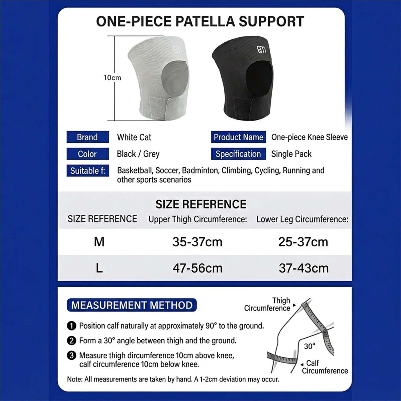 Kniebandage für Damen und Herren, verstellbarer Patellasehnenriemen, Kompressions-Kniebandage zur Linderung von Gelenkschmerzen, Arthritis, Meniskusriss, geeignet für Laufen, Sport und Fitnessstu