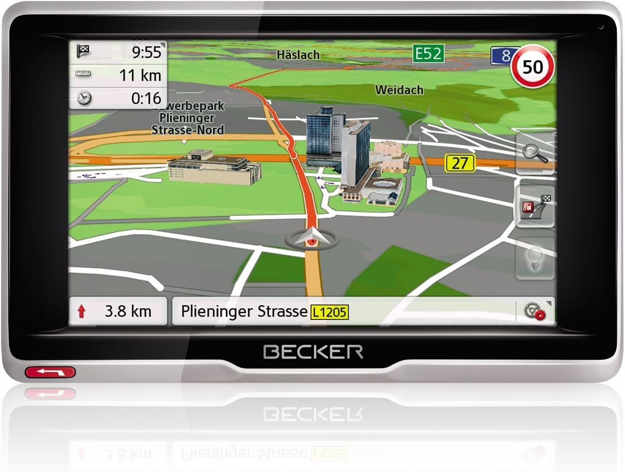 Becker active.5 CE LMU navigation device (12.7 cm (5 inch) screen, 20 countries pre-installed, TMC, Becker MagClick active holder, with Becker SituationScan