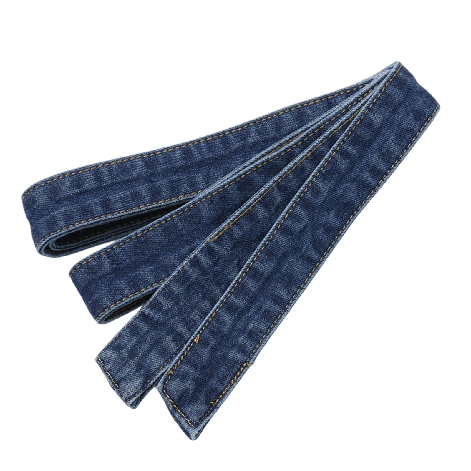 ecomistiq ECOMISTIQ®Denim Waist Belt 3.6 cm Wide Fashion Waist Band for Dress Trench Coat Casual Dark Blue|Clothing, Shoes & Accessories | Womens Accessories | Belts-picture-39
