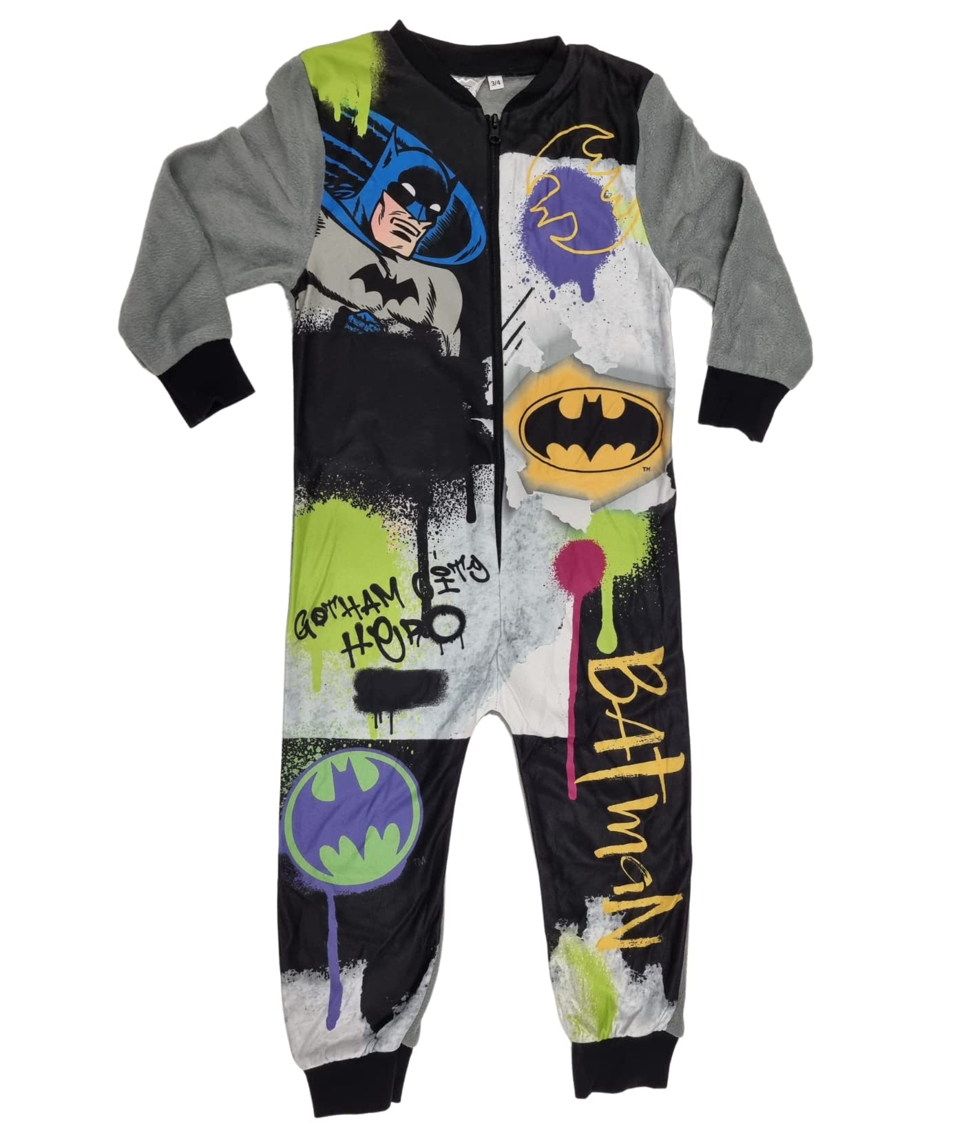 DC Comics Batman Onesie, Sleepsuit Age 3-4yrs Multicoloured