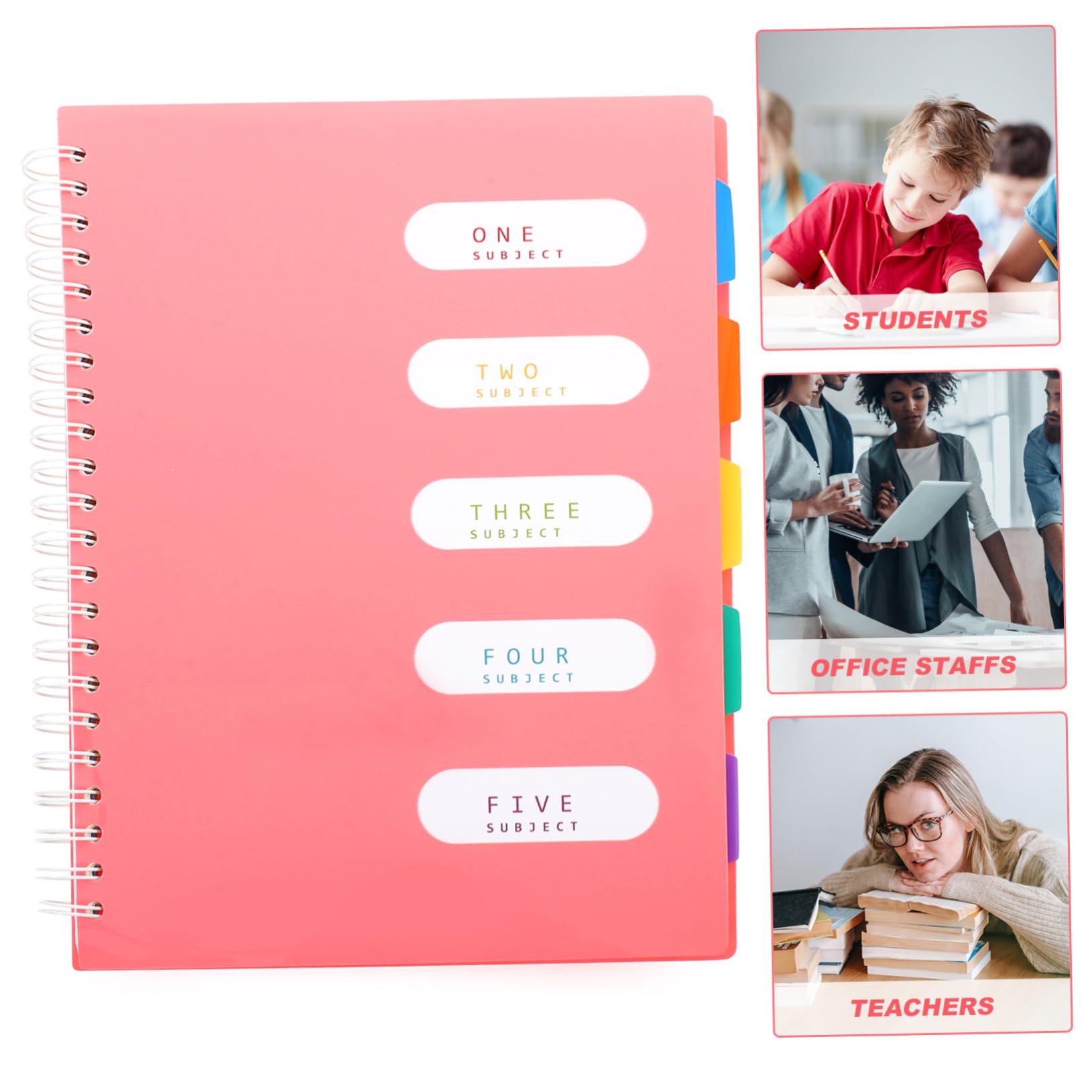 Quaderno Spirale Linguette Quaderno Tascabile per Appunti Materiale Scolastico Universitario Multifunzione