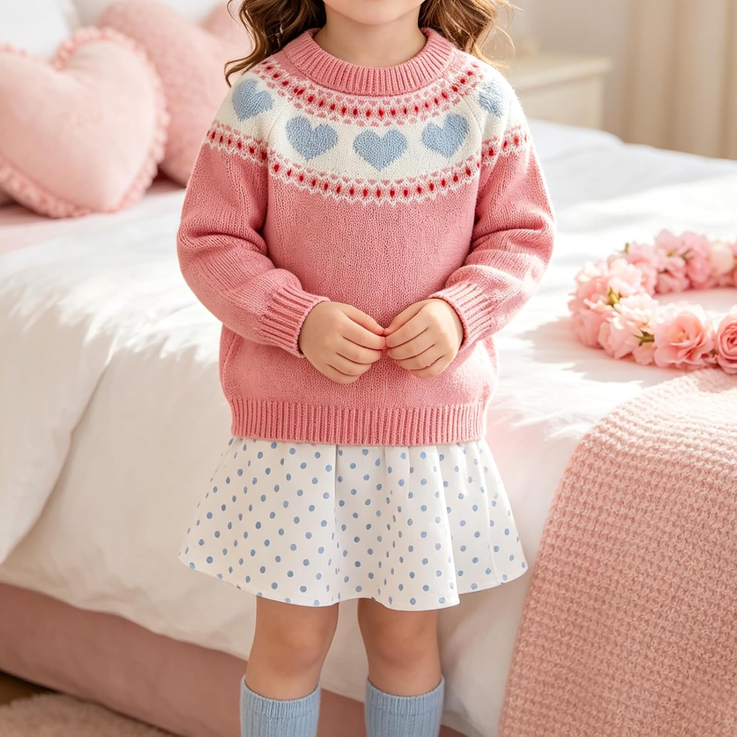 Toddler Boy Girl Halloween Outfit Pumpkin Oversized Knit Sweater