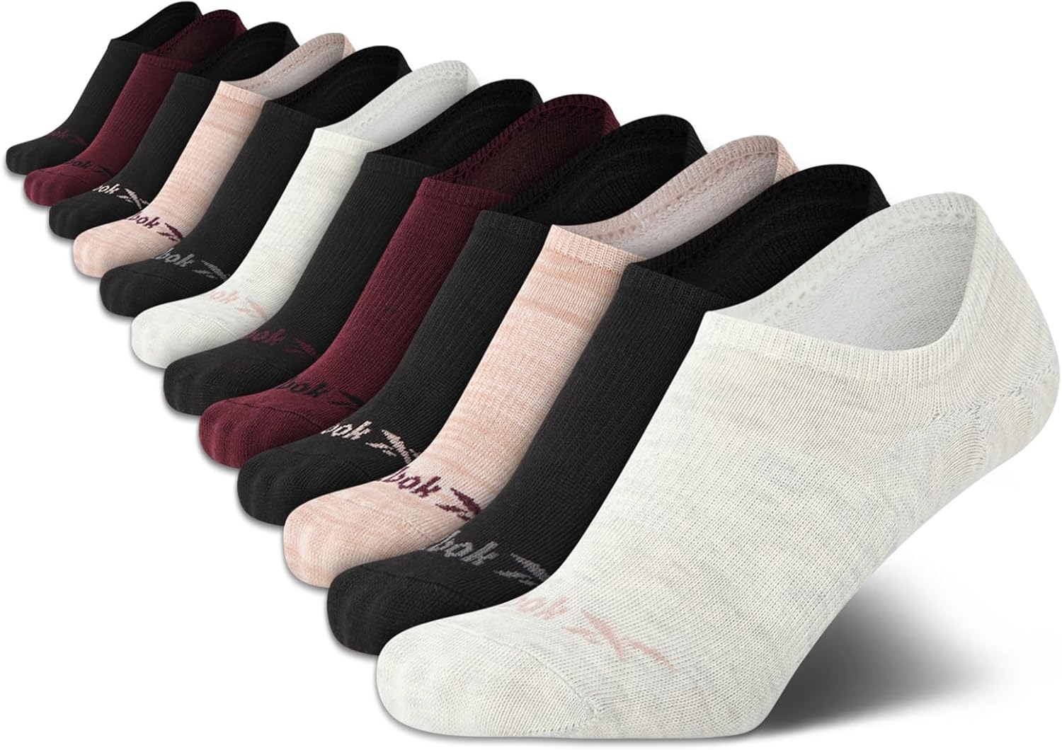 Reebok Women's Socks - Lightweight No-Show Liners (12 pack)
