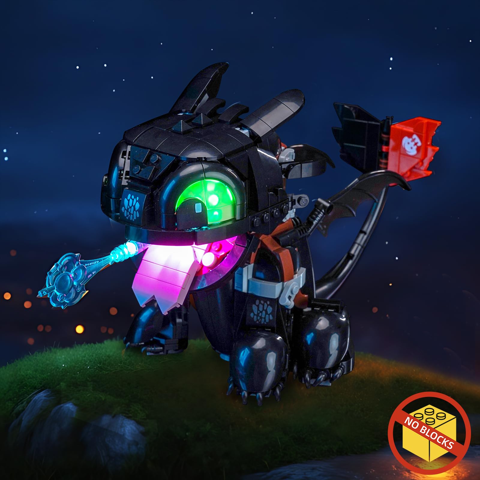 LED Światła to zestaw kompatybilny z Lego 10375 How to Train Your Dragon: Toothless, kreatywna oświetlenie