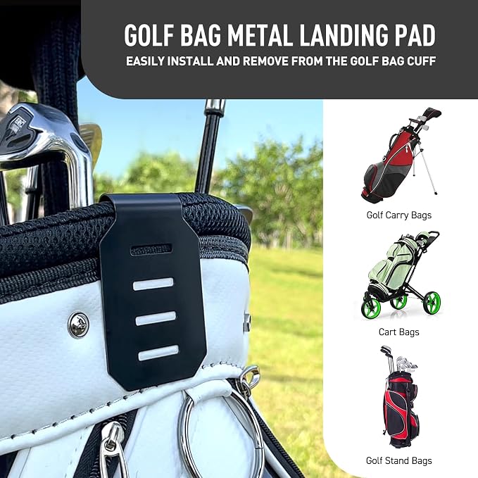 Dprofy Metal Landing Pads Metal Clips for Quick and Easy Access of Golf Bags, Magnetic Golf Towels, Magnetic Golf Rangefinder Strap Golf Accessories Golf Gifts