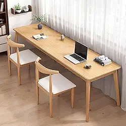 Mesa para duas pessoas, mesa de madeira maciça, grande mesa de escritório executiva, mesa de estudo de madeira, estação de trabalho moderna para computador para 2 pessoas, para escritório em casa, cor