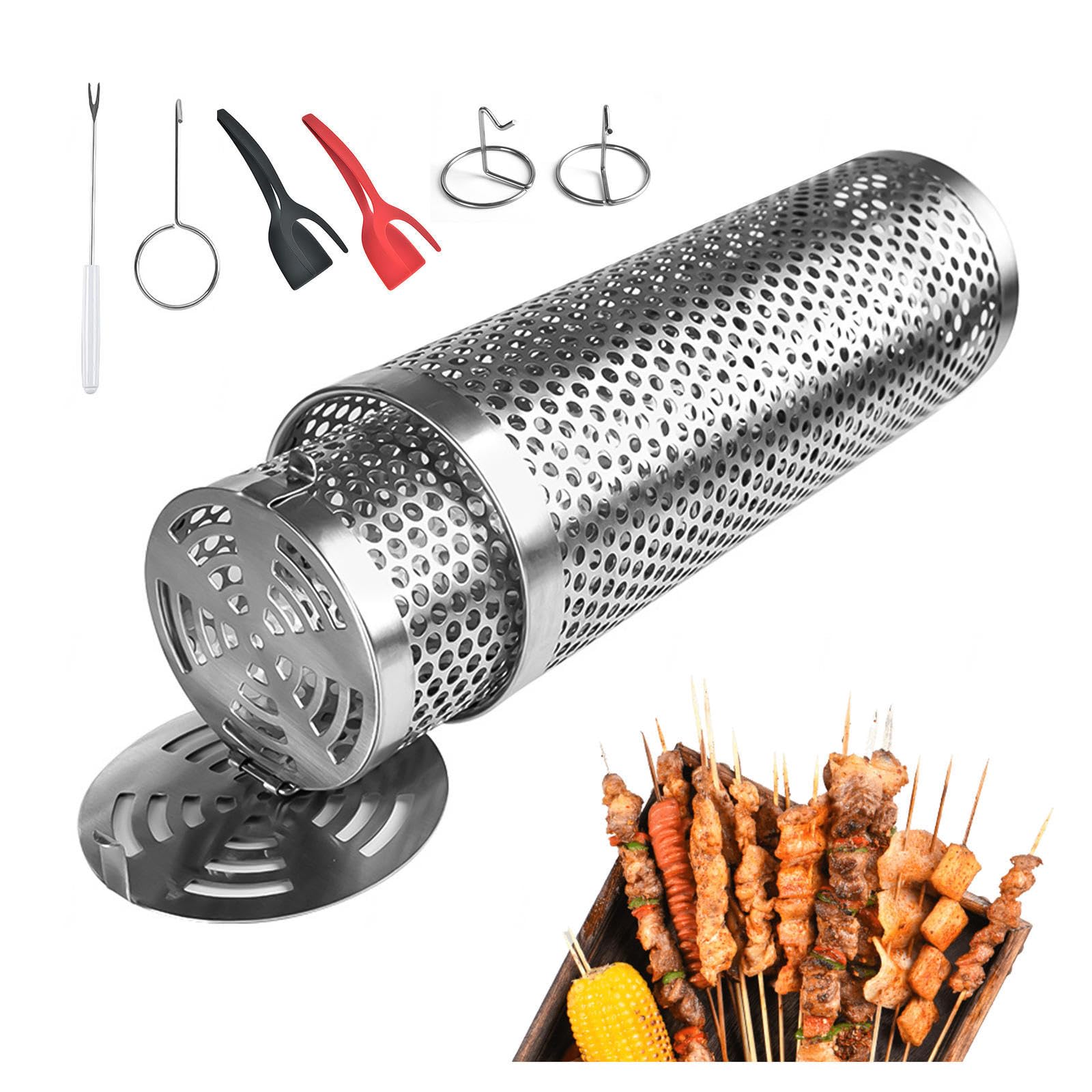 Ruszt Grillowy Do Grilla Na ZewnąTrz, WyżSza Jakość Grille, Nadaje Się Do Ryb, Warzyw, Krewetek, MięSa,Style1