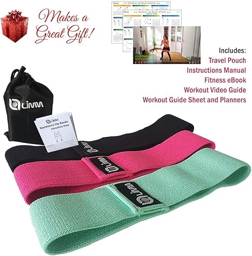 Vista 48 de Fittest Pro by Limm Resistance Bands for Legs and Butt, Fabric Exercise Loop Bands Yoga, Pilates, Rehab, Fitness and Home Workout, Strength Bands 1.