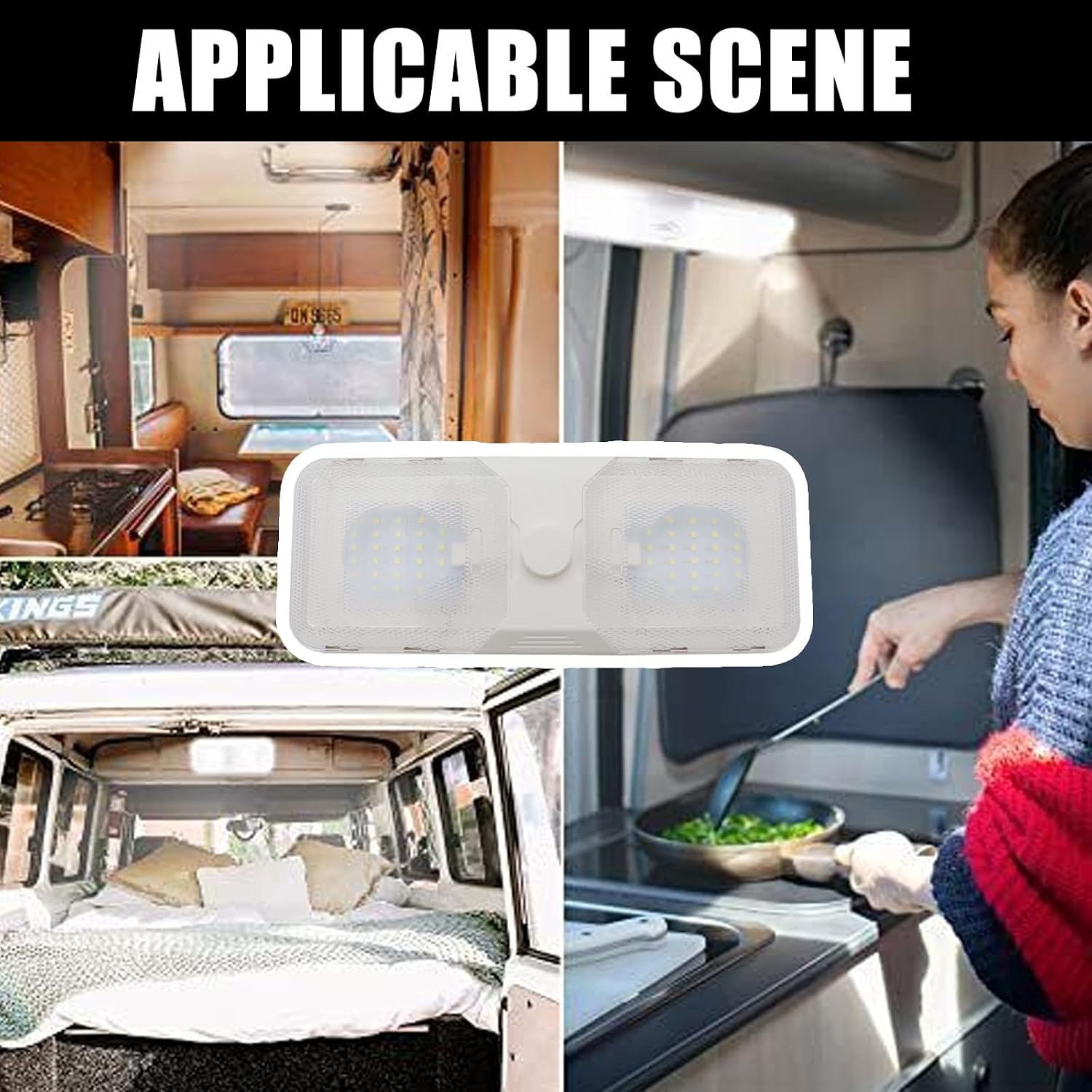 Bright Dome Light Brightness Adjustable LED with Press Switches Lights Interior Ceiling Press Switch Lights