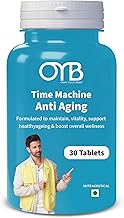 OYB Time-Machine Anti-Aging Supplement | Nicotinamide with CoQ10, Resveratrol, Curcumin, Ginseng & Ginger Extract | Supports Cellular Energy, Antioxidant Defense & Wellness | Plant-Based | 30 Capsules