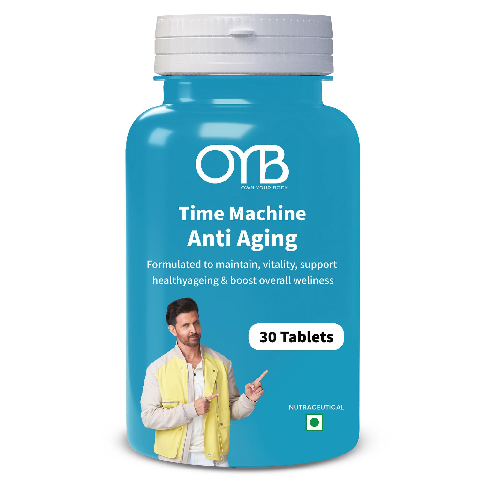 time machine glutathione OYB Time-Machine Anti-Aging Supplement | Nicotinamide with CoQ10, Resveratrol, Curcumin, Ginseng & Ginger Extract | Supports Cellular Energy, Antioxidant Defense & Wellness | Plant-Based