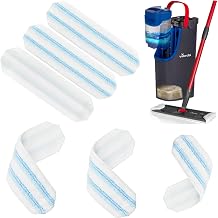 6-Pack Replacement Mop Pads Compatible with O Cedar H2Pro Mop Pads | Machine Washable | Reusable | h2 pro Flat mop System Replacement Mop Pads