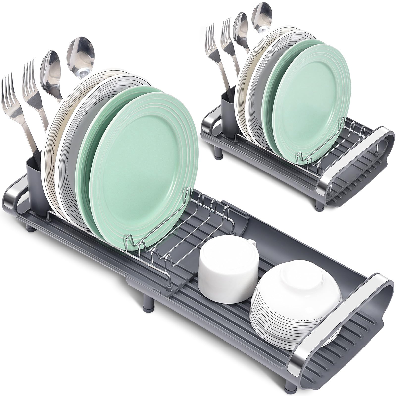 GAViA Abtropfgestell Für Spüle - Faltbarer Edelstahl Organizer, 44x33cm