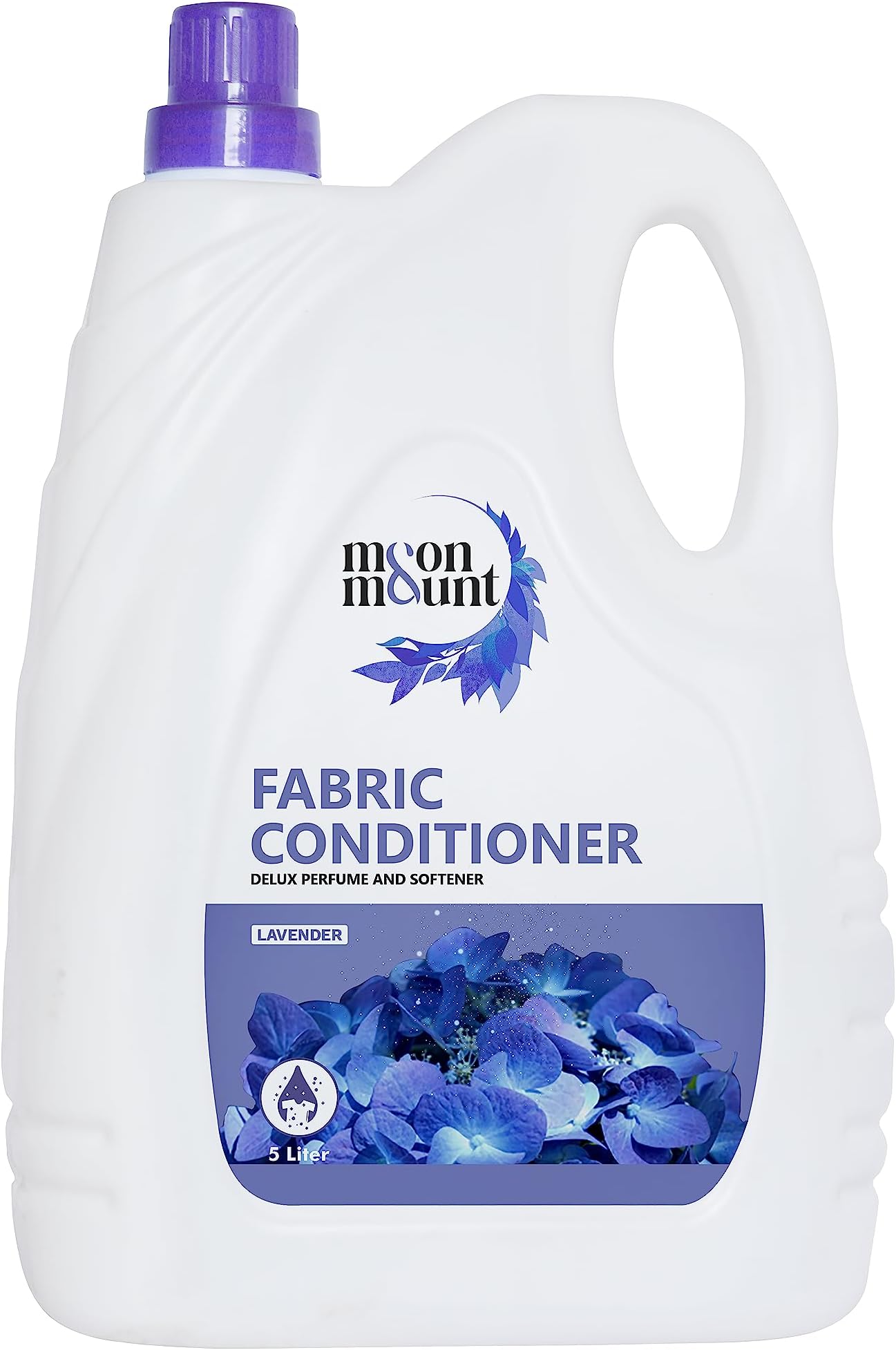 Moon & Mount Lavender Fabric Conditioner 5L – Softens Clothes, Long-Lasting Freshness, Hand & Machine Wash