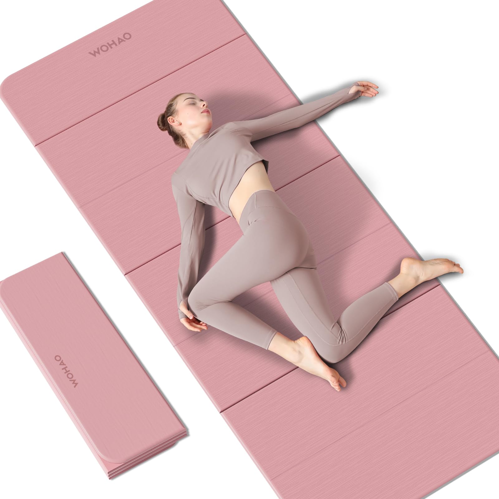 7-Fold Yoga Mat 74x31 - 0 31 Inch Thick Folding Exercise Mat Extra Wide Non-Slip POE Mat for