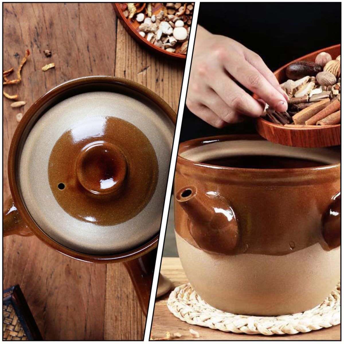 Casseruola per Medicina Tradizionale Cinese 1,5l in Terracotta