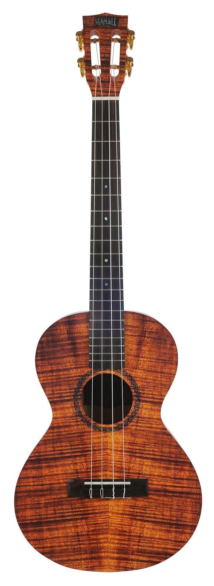 Mahalo Artist Elite Series Baritone Ukulele Photo Flame Koa With Bag MA4KA