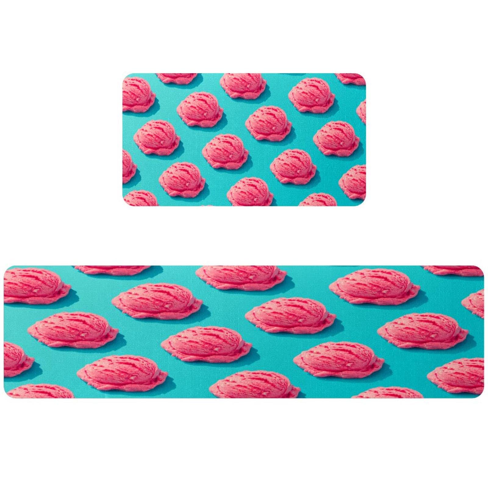 Tapete absorbente para cocina rosa lavable alfombra pasillo antideslizante