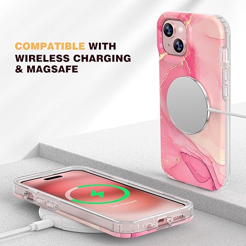 Miniatura 446 de Diaclara - Funda diseñada para iPhone 14 Pro Max, resistente, de cuerpo completo, con protector de pantalla sensible al tacto y antiarañazos + Blanco