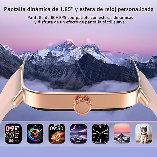 Miniatura 4 de Reloj inteligente para mujer, 2025 nuevo reloj inteligente (respuestahacer llamada) para iPhoneAndroid, 1.85 pulgadas HD dinámico Dial Fitness