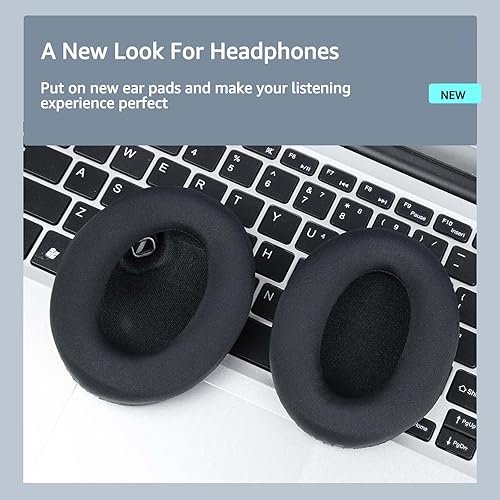 Miniatura 7 de Almohadillas de repuesto de tela para auriculares inalámbricos Sony WH-1000XM4, almohadillas Sony Xm4 con tela suave y espuma viscoelástica,