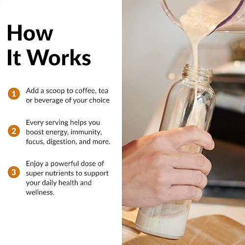 Miniatura 4 de FORCE FACTOR Modern Champiñones en polvo, suplemento de hongos con melena de león, cola de pavo y cordyceps para apoyar la energía, la