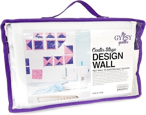 The Gypsy Quilter Diseño de escenario central para pared, color blanco, 72 x 72 pulgadas