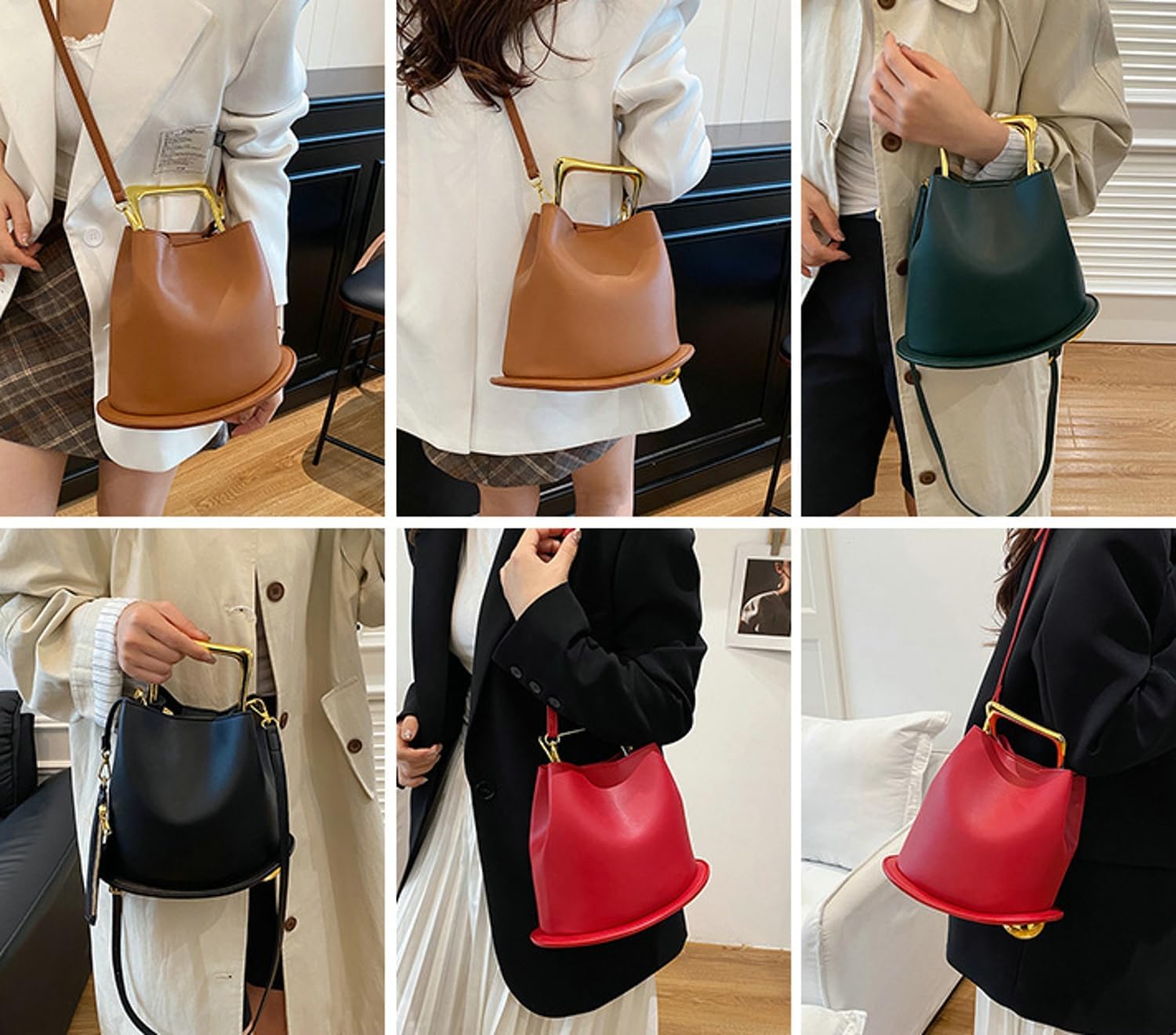 Crossbody Bag for Women Elegant PU Leather Handbags Unique Shoulder Bag