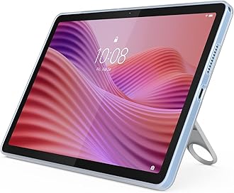 Lenovo Tab Android Tablet | 10.1 inch Full HD Display | MediaTek Helio G85 | 128GB | Wi-Fi 6 | 4GB RAM | Polar Blue + Clear Case