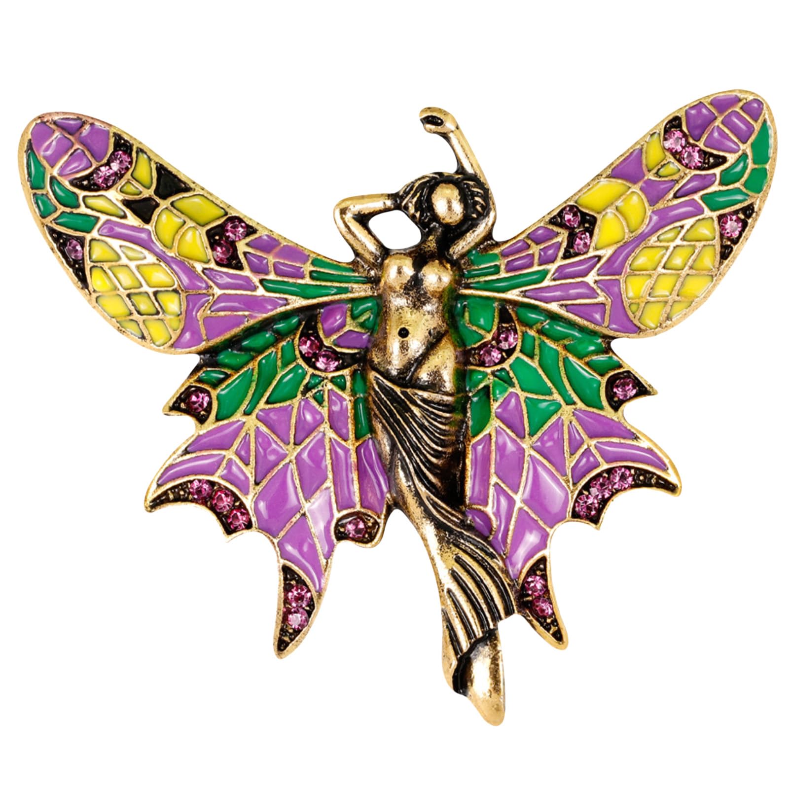 FAIRYGATE Anti Exposure Fixed Brooches Women Unisex Vintage Rhinestone Office Party Brooch Pins Lapel Pin Dress Suit Accessories Boutonniere — view 13