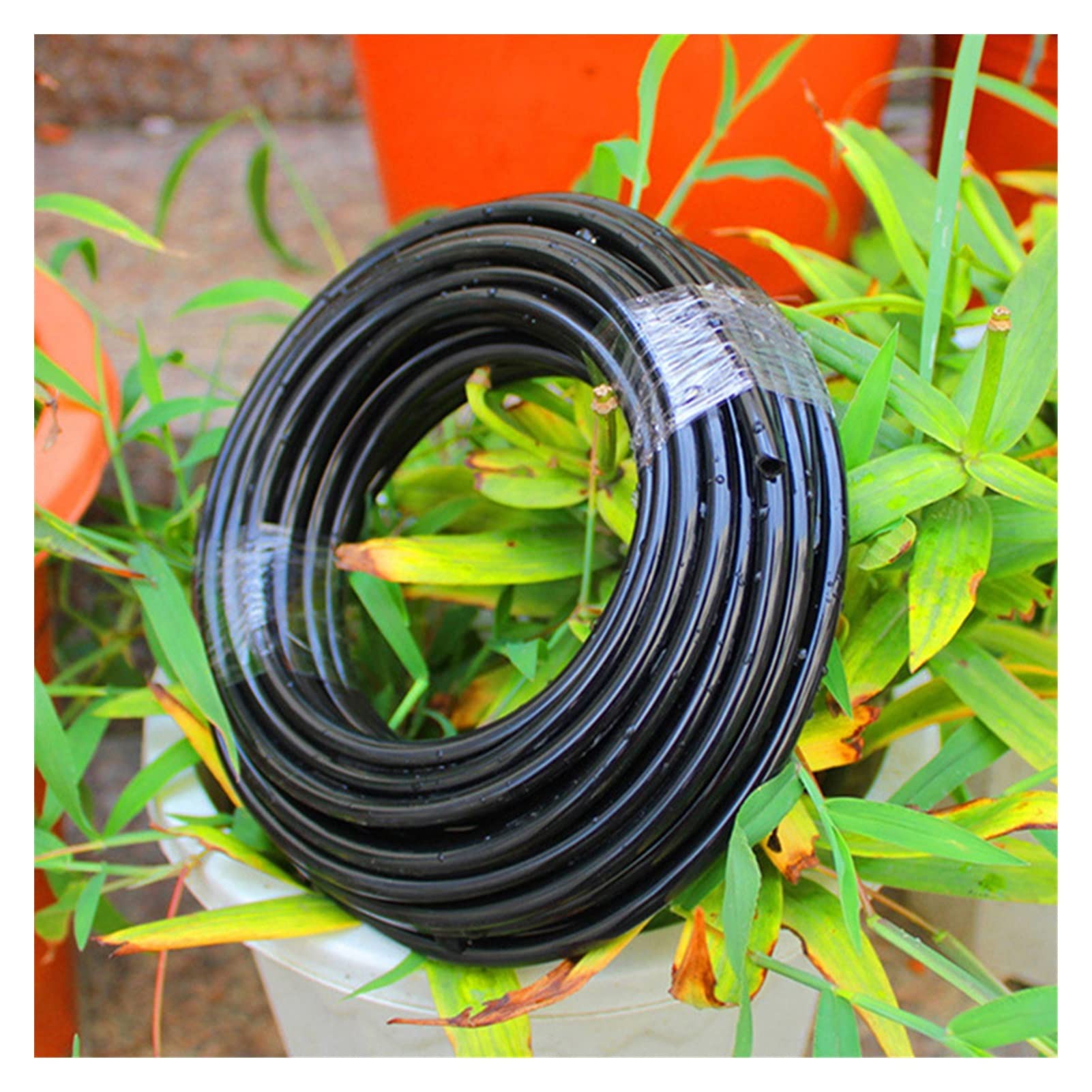 Zestaw do nawadniania kropelkowego 5-30 m 8/11 mm wąż do nawadniania ogrodu wąż do nawadniania kropelkowego z czarną zatyczką końcową (kolor: 20 m)