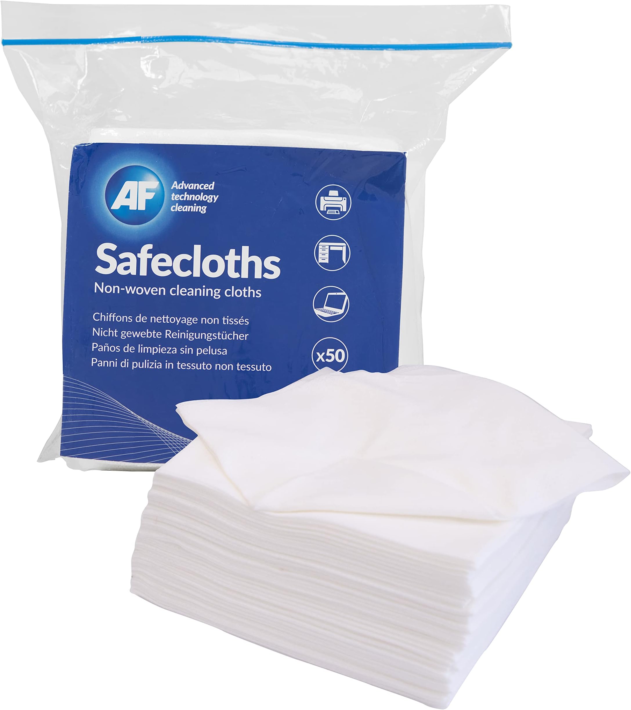 AFSafecloths General Use Absorbent Lint-free 340x320mm Ref SCH050 [Pack of 50], White
