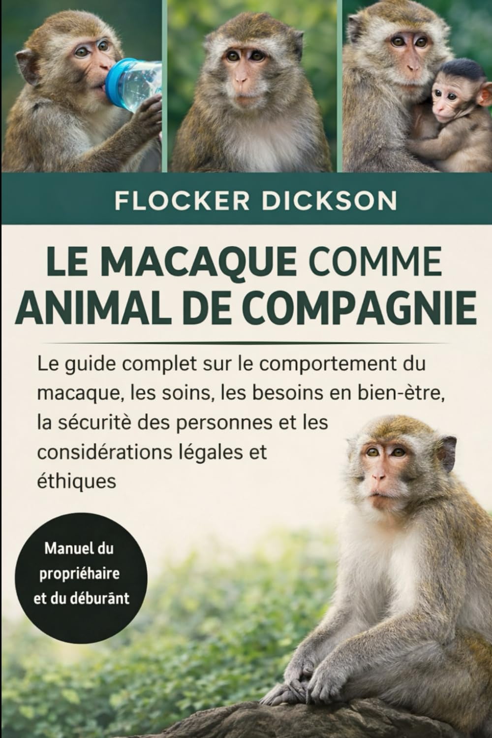LE MACAQUE COMME ANIMAL DE COMPAGNIE: Le guide complet sur le comportement du macaque, les soins, les besoins en bien-être, la sécurité des personnes et les considérations légales et éthiques