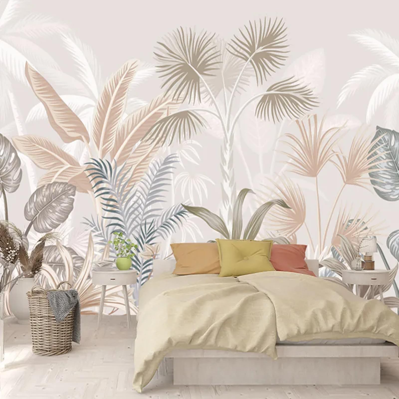 KoKoty Wall Mural Wallpaper 3D Tropical Rainforest Banana leaves-208 x 146 cm-Silk Custom 3D Wallpaper Living Room The Wall for Bedroom Mural