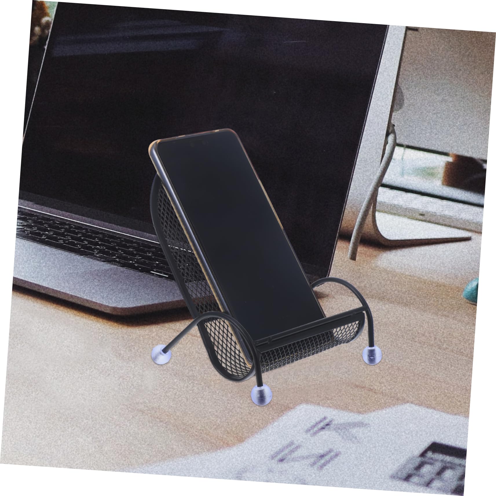 Hemobllo 3pezzi Supporto Da Scrivania Per Smartphone e Biglietti Da Visita Design Forma Di Sedia Stabile e Elegante Per Ufficio e Casa