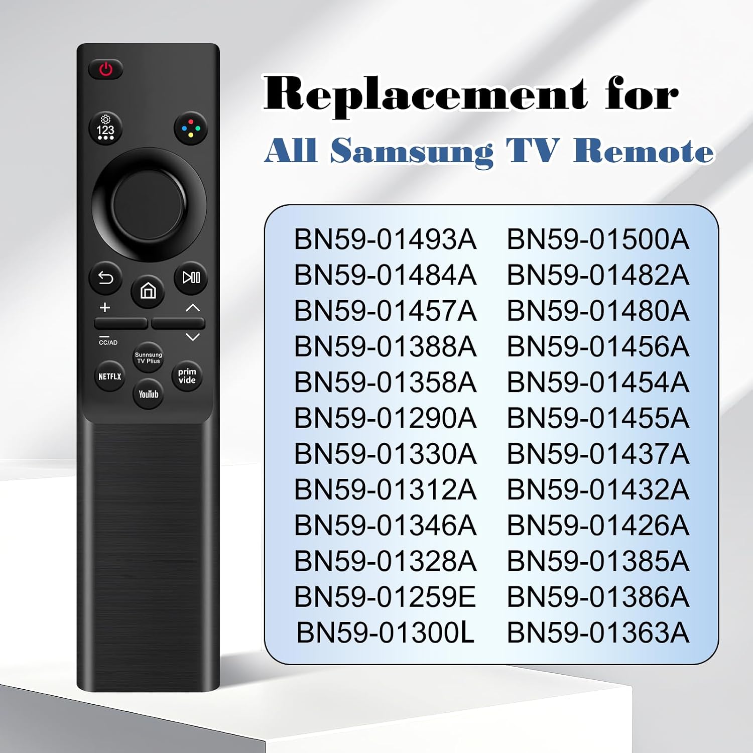 [2 Pack] Universal Replacement for Samsung TV Remote Control, Compatible with All Samsung Smart TV, QLED, 4K, 8K, Frame, Curved, LED, LCD HDTV Models (2019-2026), No Setup Required