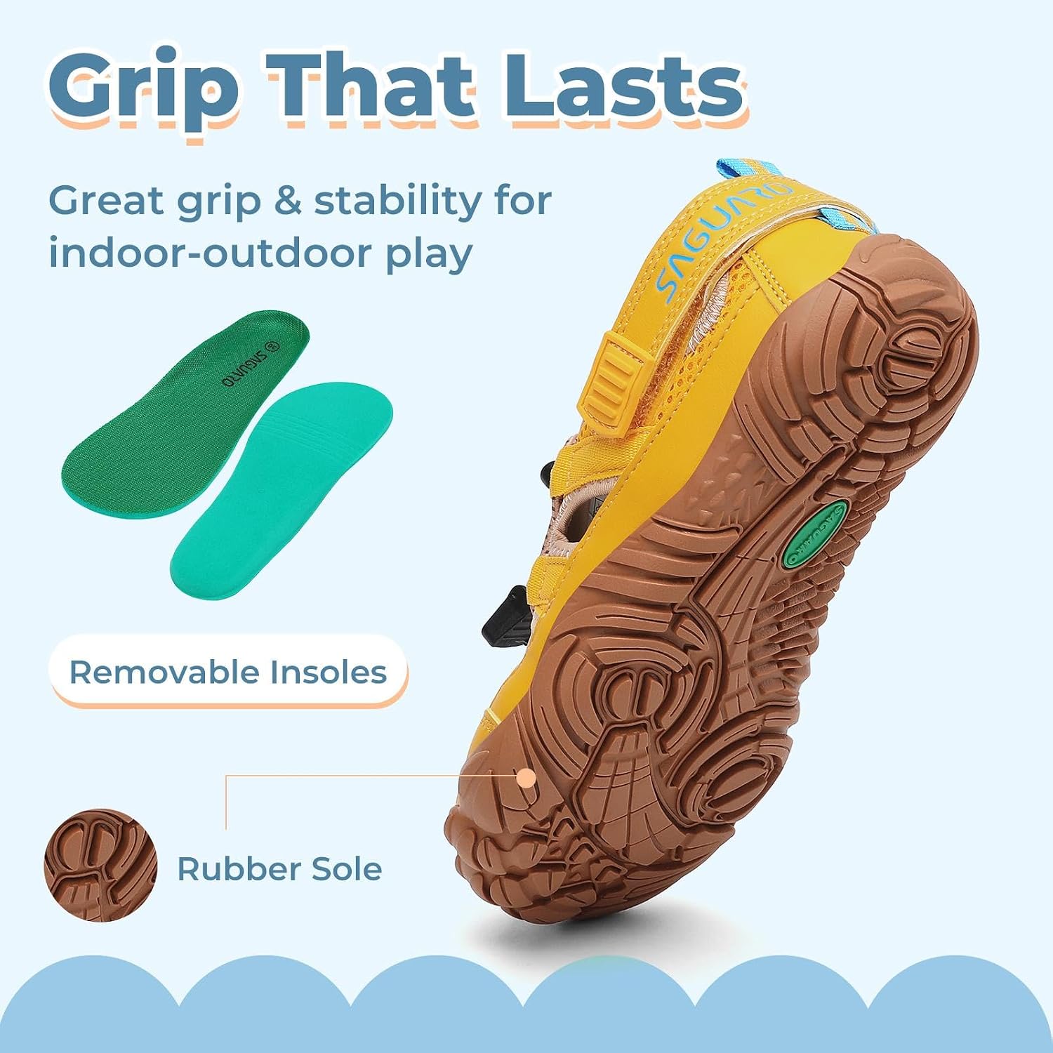 SAGUARO Kids Barefoot Sandals,Closed Toe Barefoot Shoes,Flat Summer Water Shoes for Toddlers,Boys Girls Quick Dry Non-Slip Outdoor Sports Water Shoes for Walking Hiking School